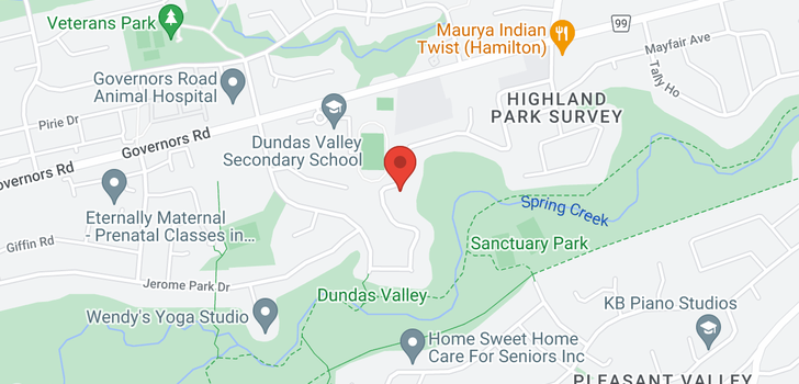 map of 42 Highland Park Drive